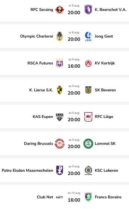 Challenger Pro League kalender