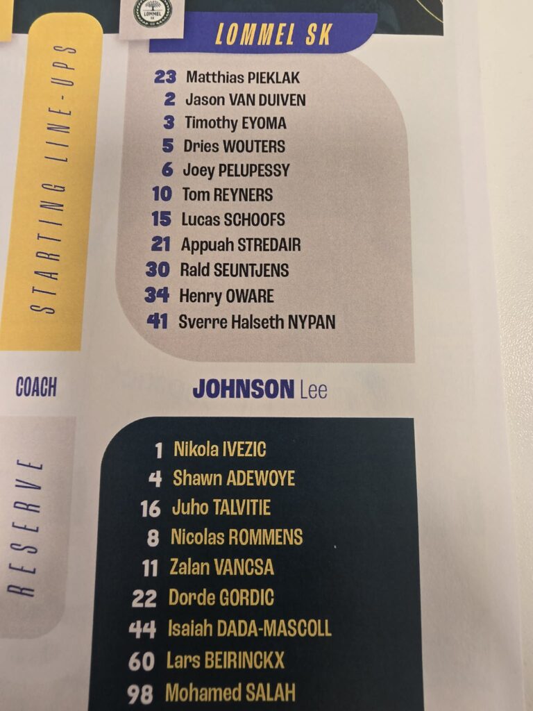 Opstelling STVV Lommel
